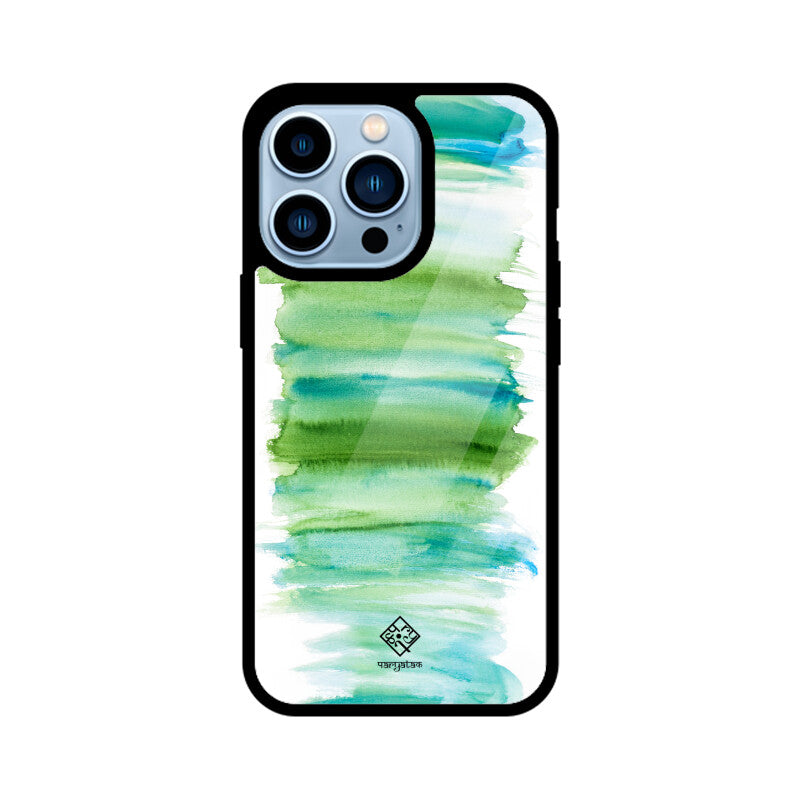 Green Strokes iPhone Case