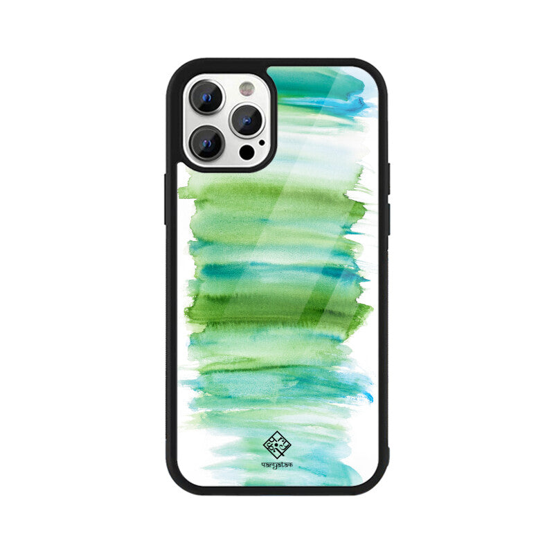 Green Strokes iPhone Case
