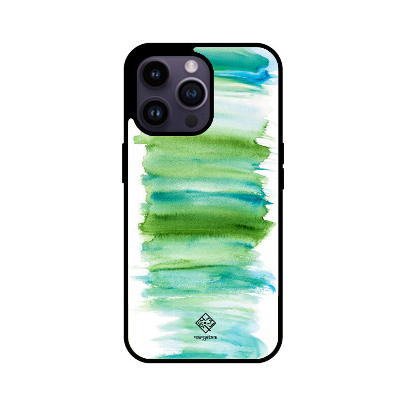 Green Strokes iPhone Case