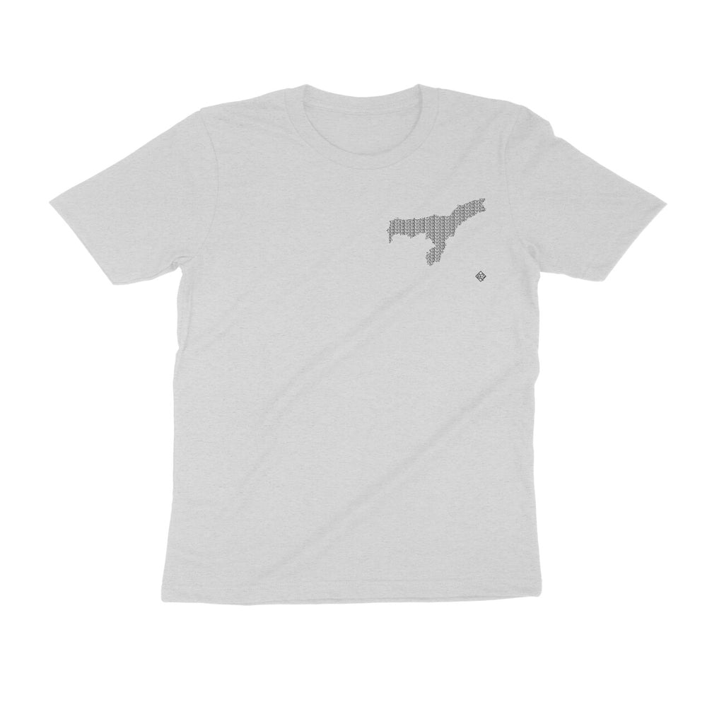 Assam GeoLingo // Black Print T-shirt for Men