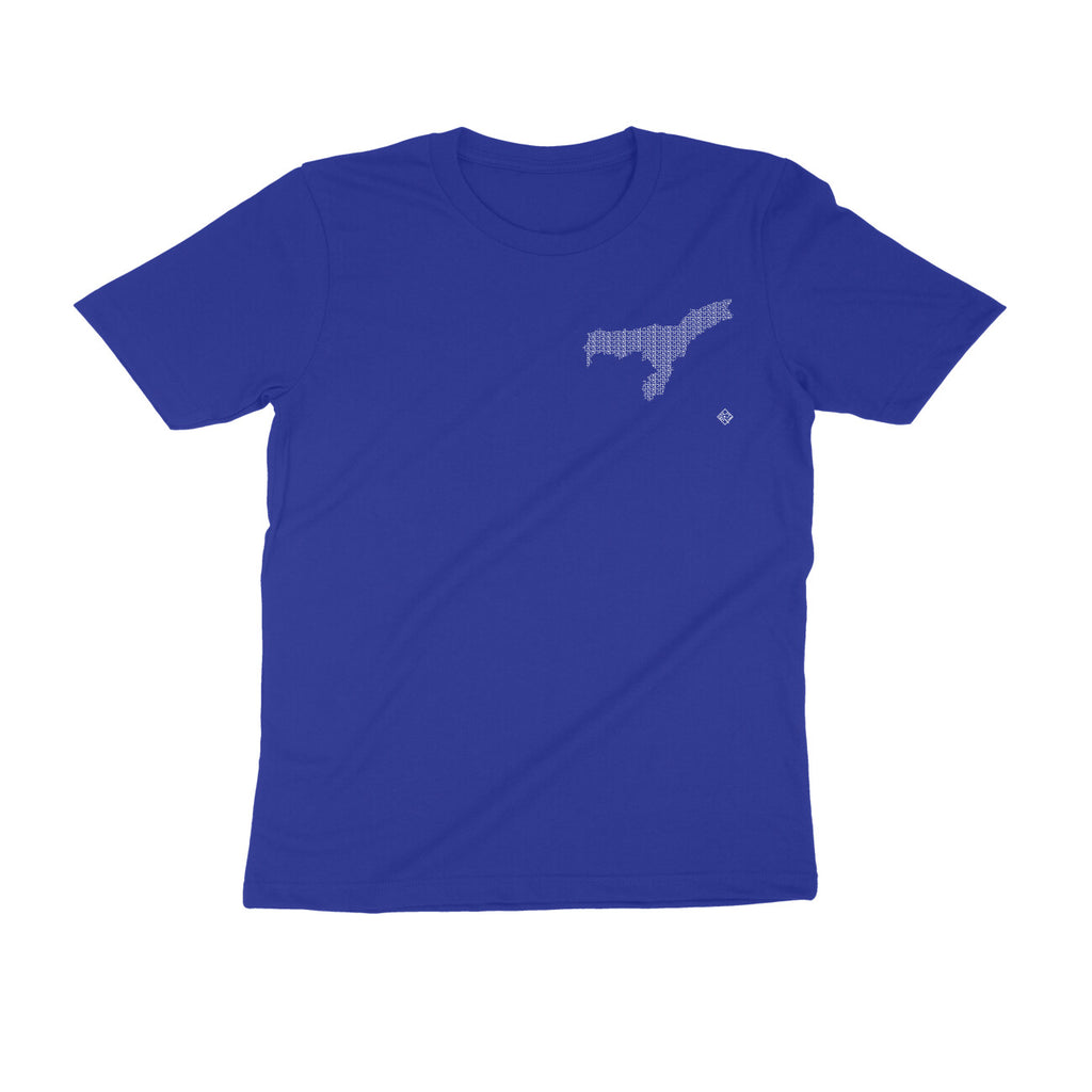 Assam GeoLingo // White Print T-shirt for Men