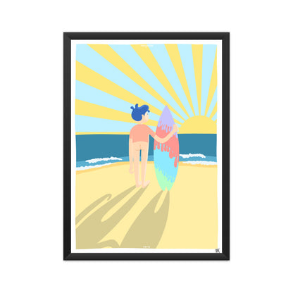 Sunset Surf Poster