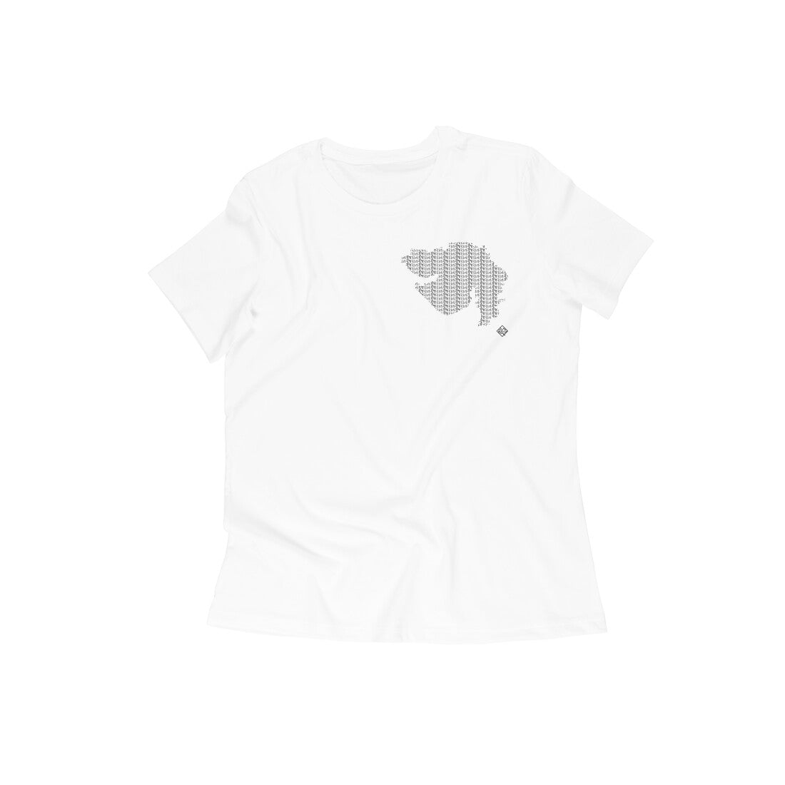 Gujarat GeoLingo // Black Print T-shirt for Women