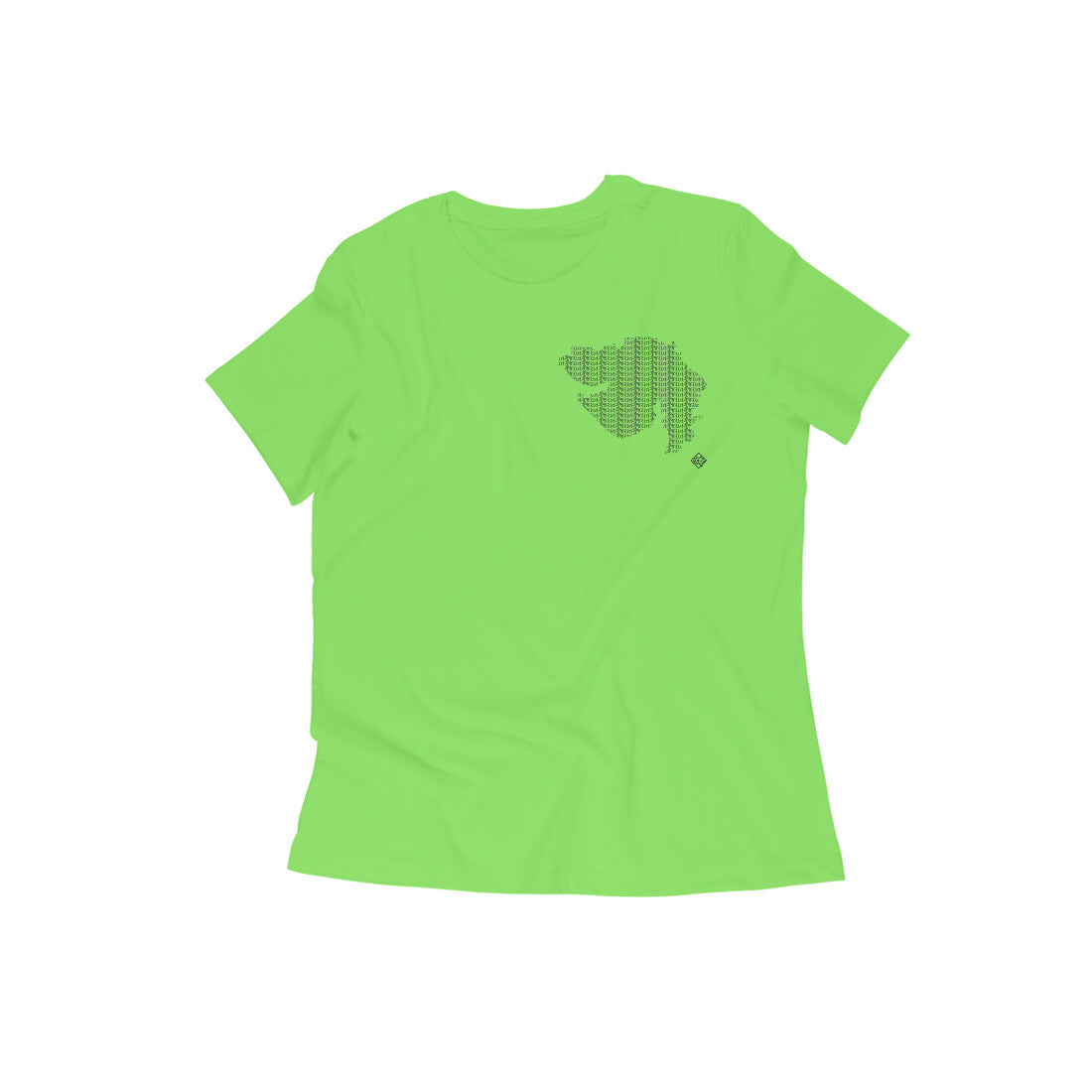 Gujarat GeoLingo // Black Print T-shirt for Women
