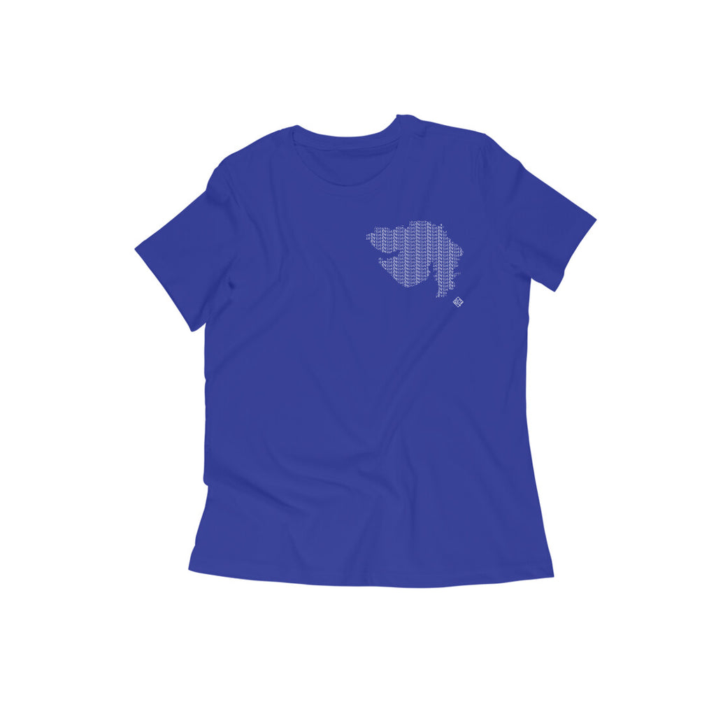 Gujarat GeoLingo // White Print T-shirt for Women