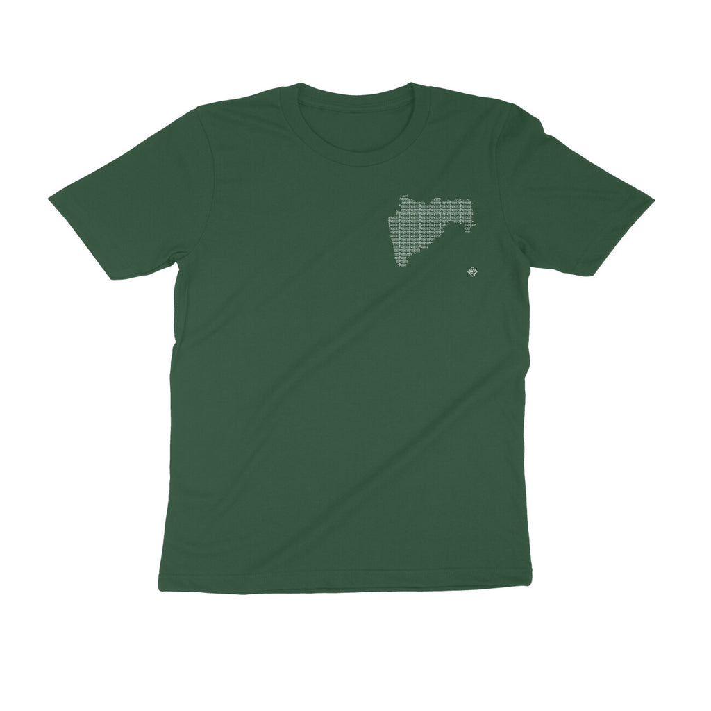 Maharashtra GeoLingo // White Print T-shirt for Men