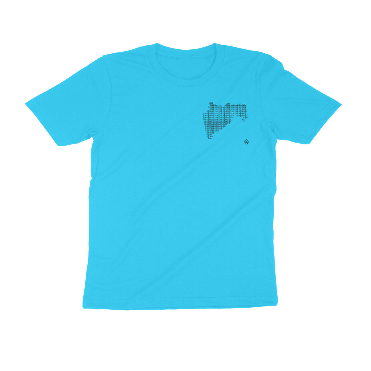 Maharashtra GeoLingo // Black Print T-shirt for Men