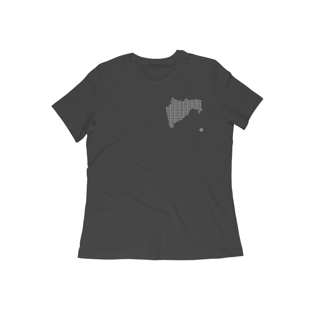 Maharashtra GeoLingo // White Print T-shirt for Women