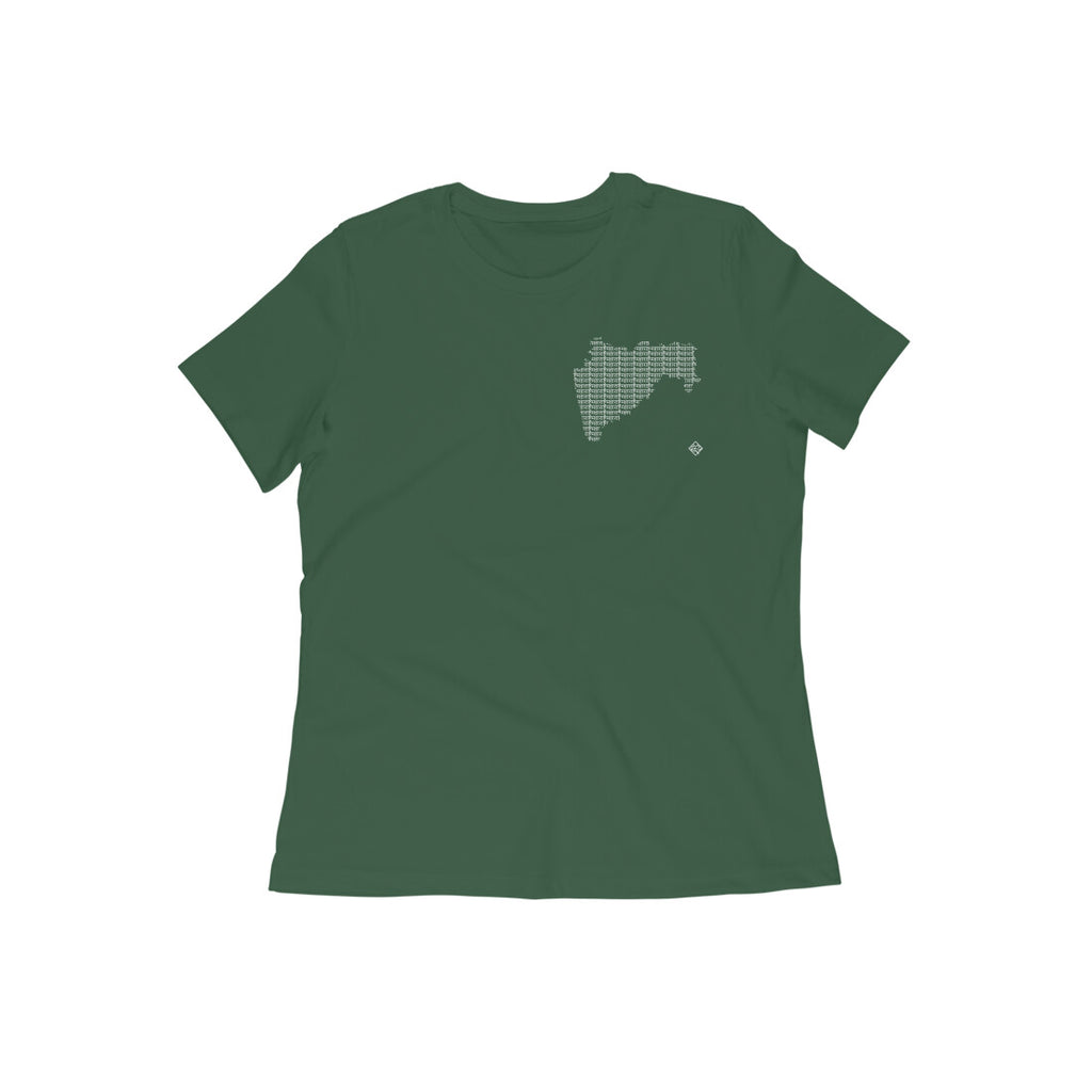 Maharashtra GeoLingo // White Print T-shirt for Women