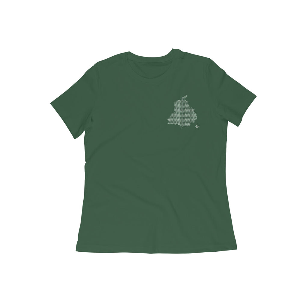 Punjab GeoLingo // White Print T-shirt for Women