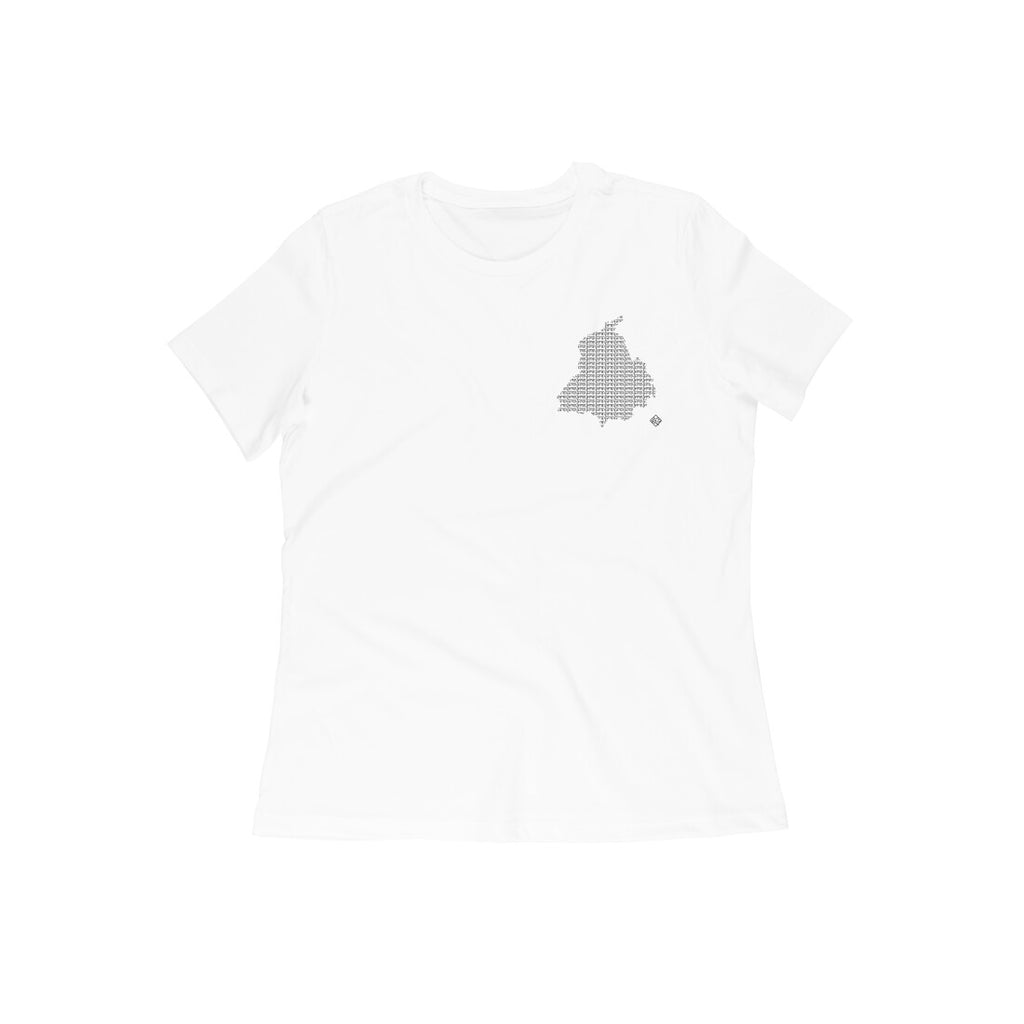 Punjab GeoLingo // Black Print T-shirt for Women