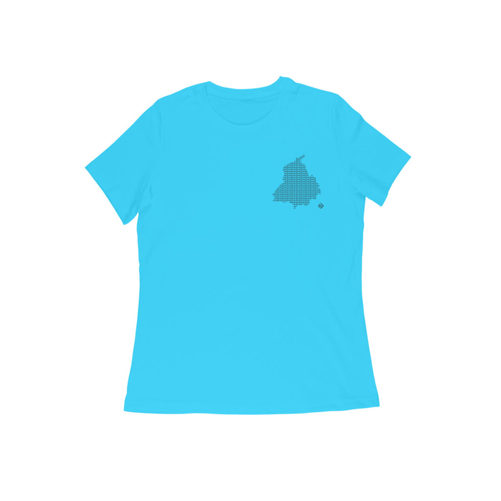 Punjab GeoLingo // Black Print T-shirt for Women