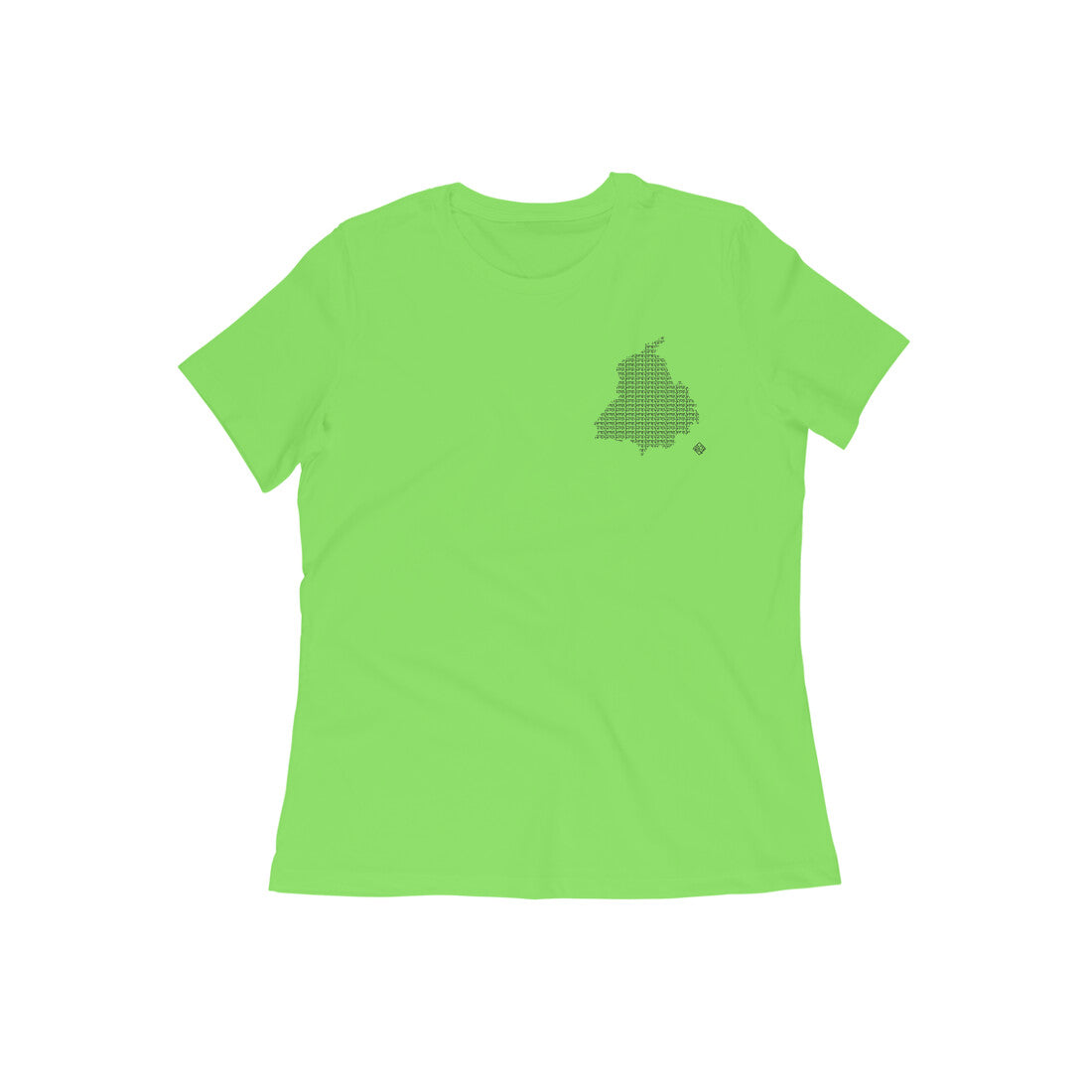 Punjab GeoLingo // Black Print T-shirt for Women