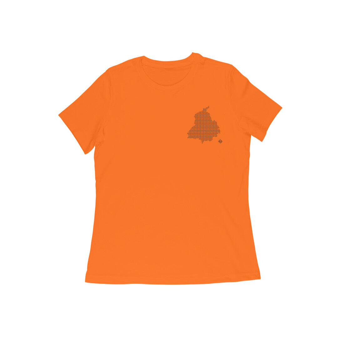 Punjab GeoLingo // Black Print T-shirt for Women