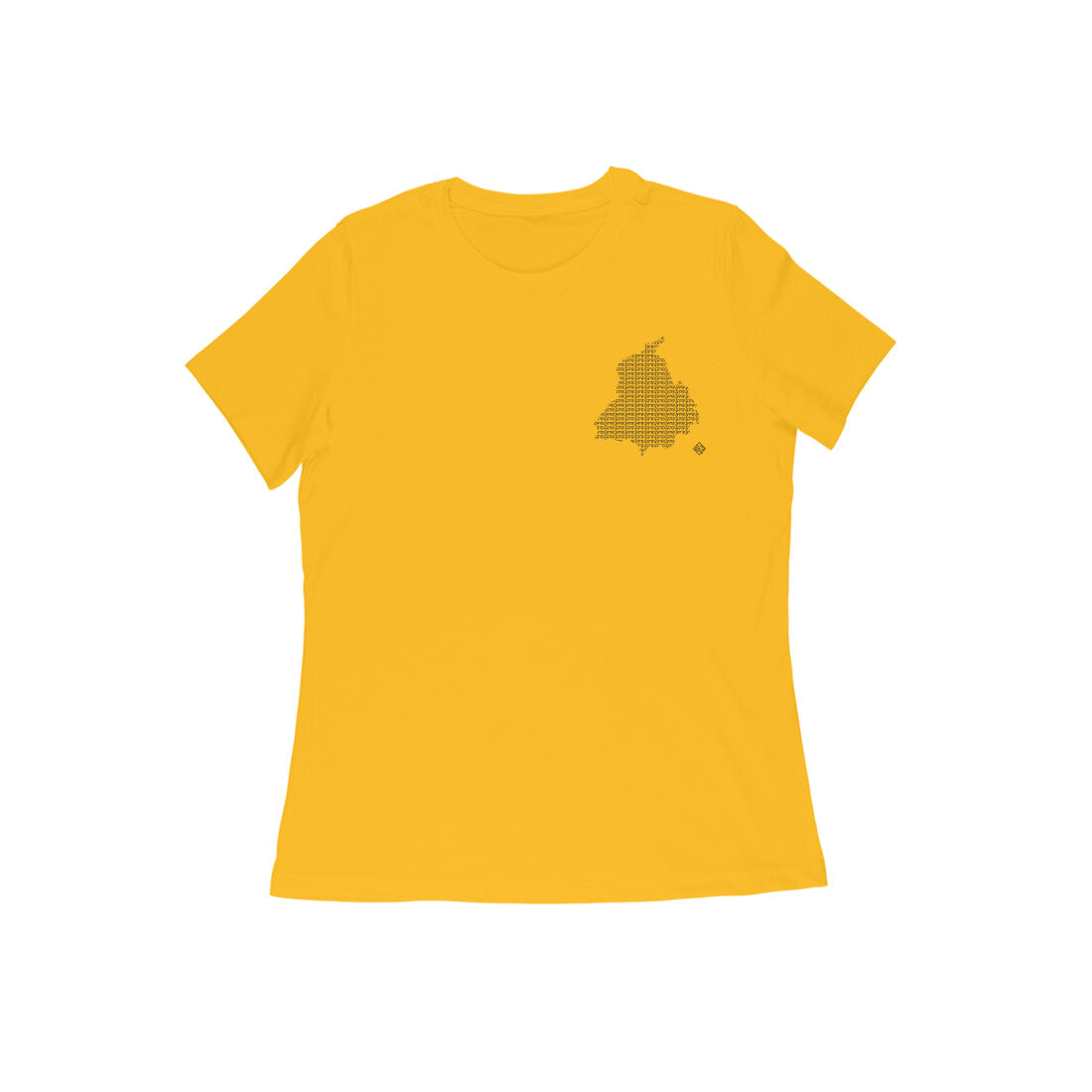 Punjab GeoLingo // Black Print T-shirt for Women