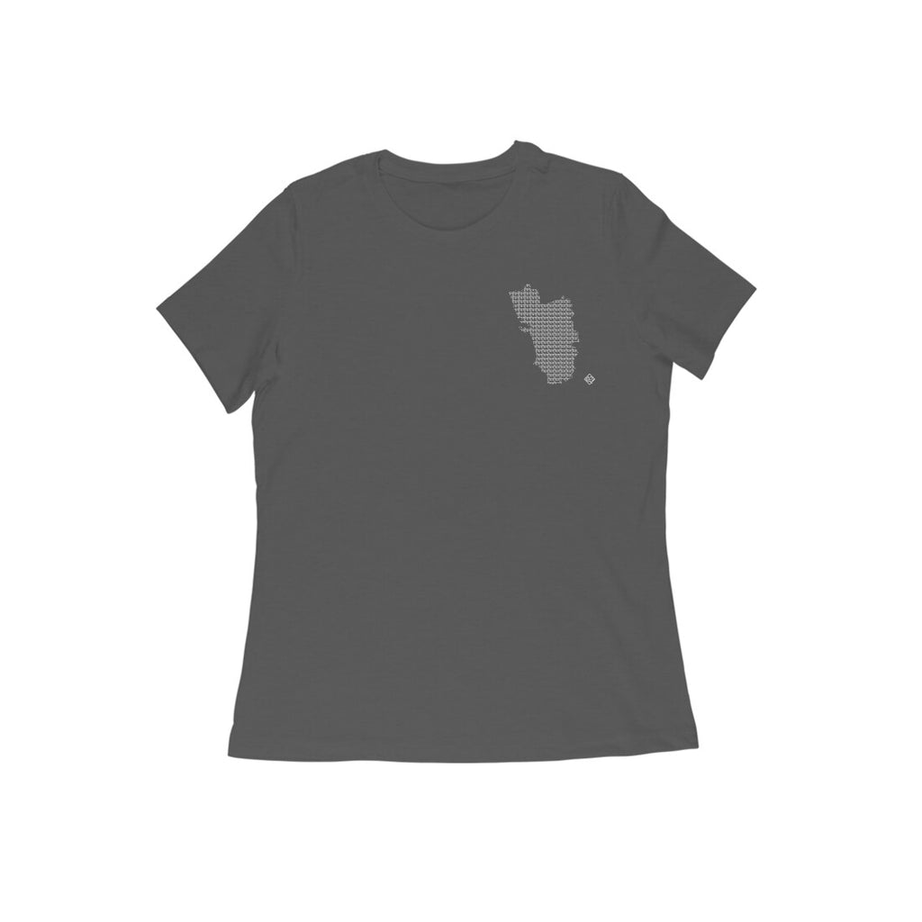 Goa GeoLingo // White Print T-shirt for Women