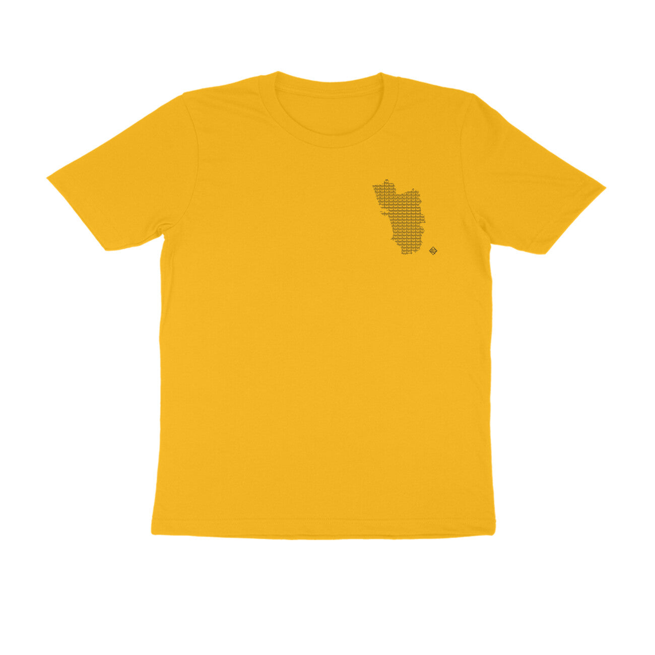 Goa GeoLingo // Black Print T-shirt for Men