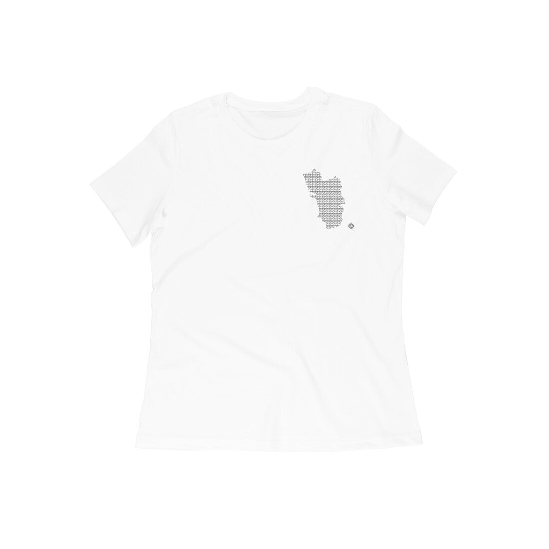 Goa GeoLingo // Black Print T-shirt for Women