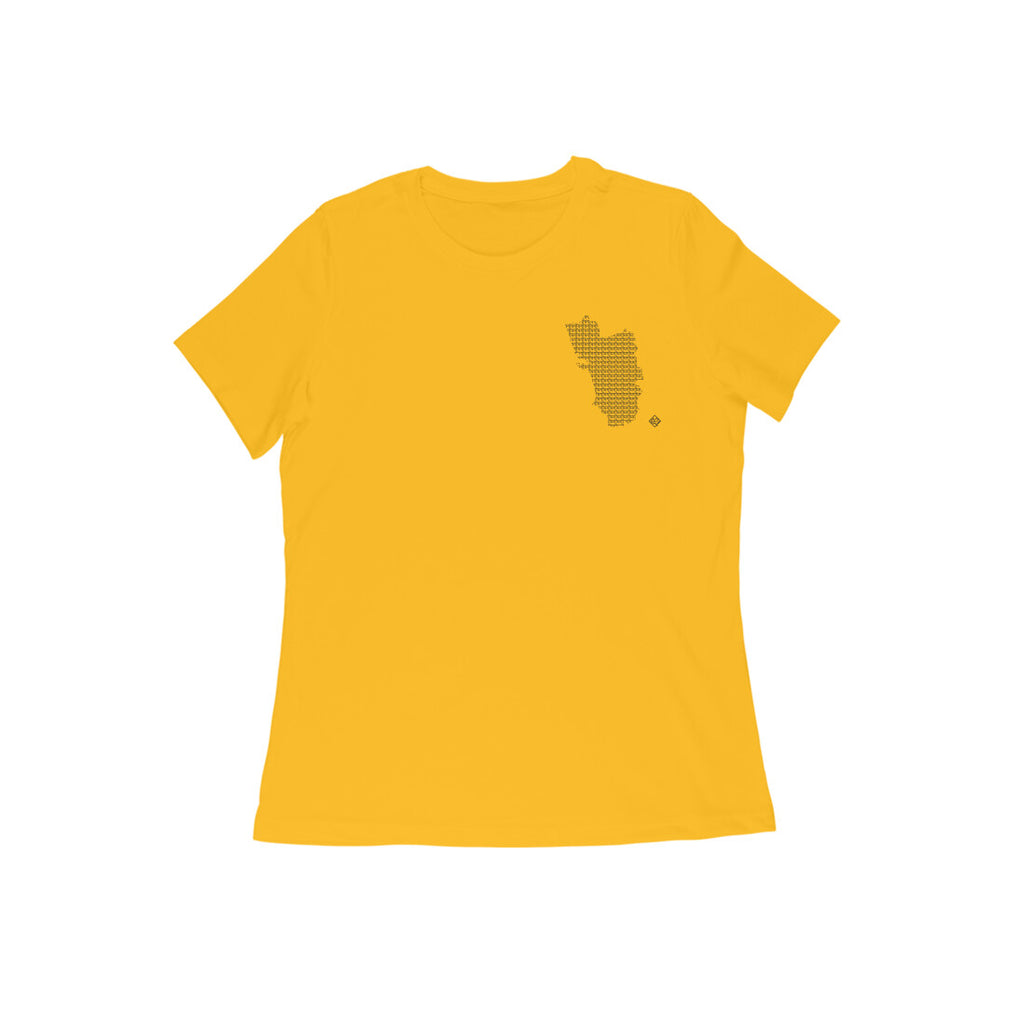 Goa GeoLingo // Black Print T-shirt for Women