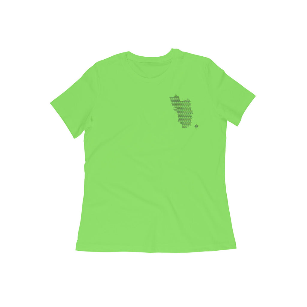 Goa GeoLingo // Black Print T-shirt for Women