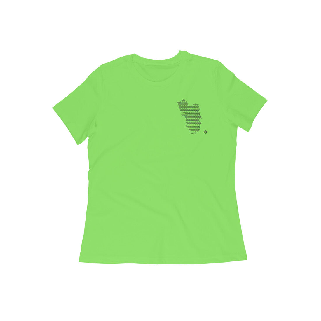 Goa GeoLingo // Black Print T-shirt for Women
