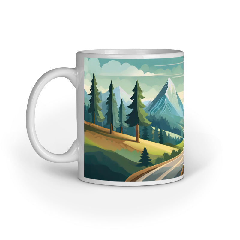 Mountains With Winding Road Mug