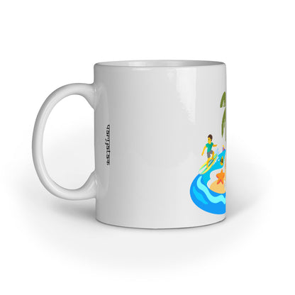 Beach Emoji Mug