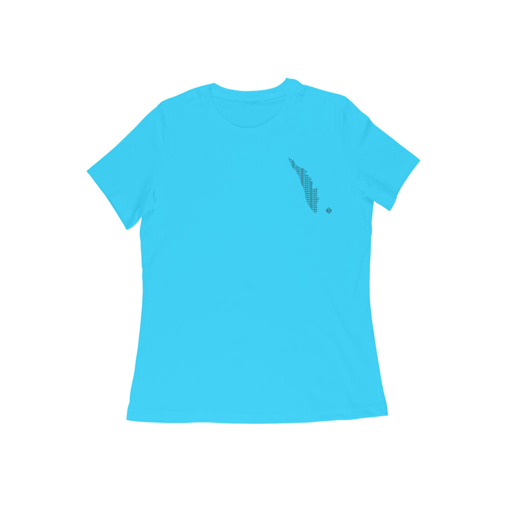 Kerala GeoLingo // Black Print T-shirt for Women