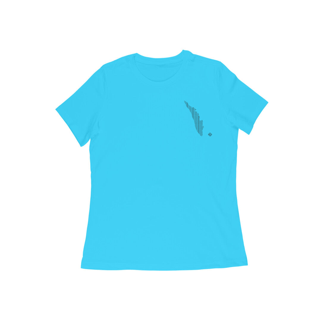 Kerala GeoLingo // Black Print T-shirt for Women