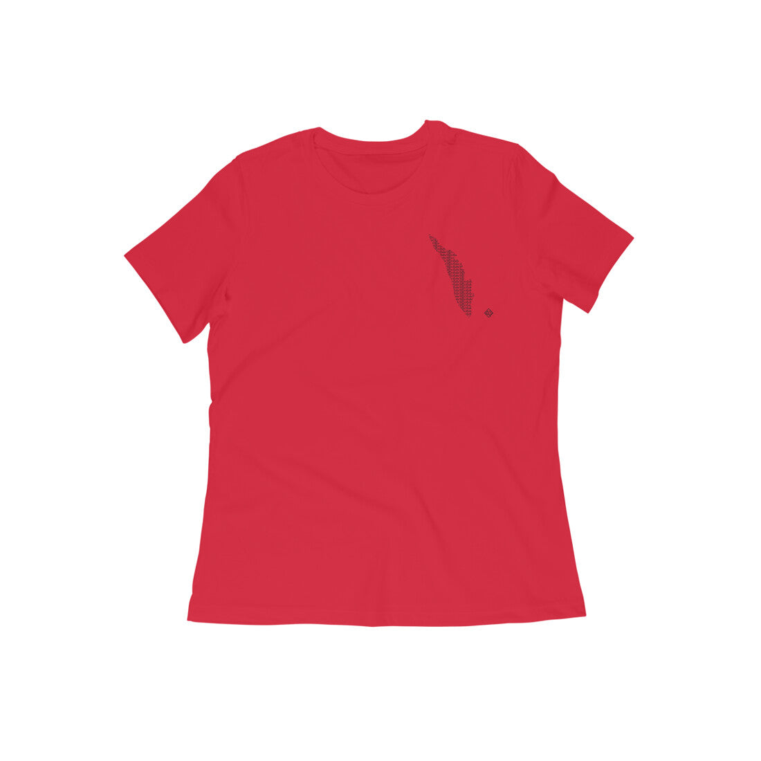 Kerala GeoLingo // Black Print T-shirt for Women