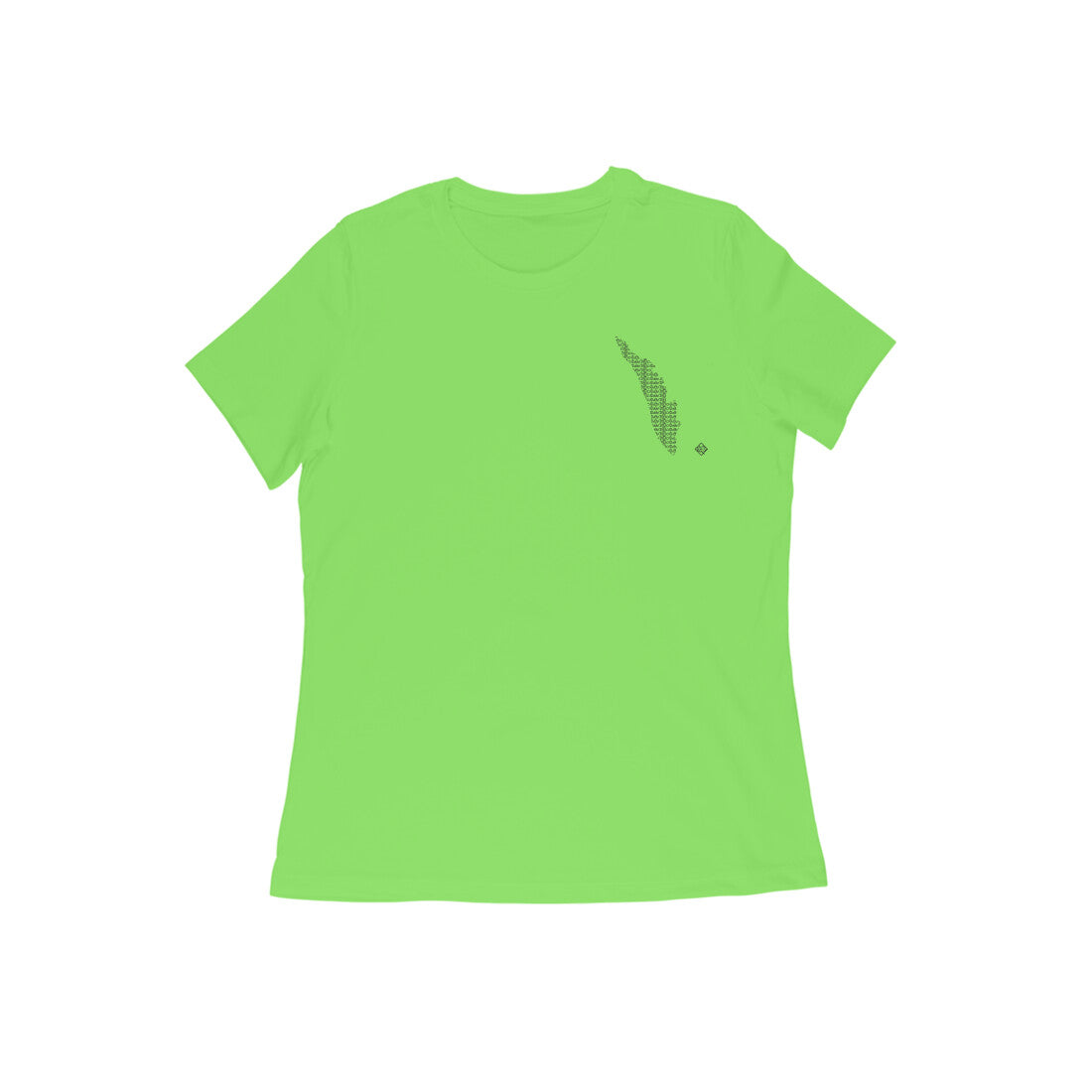 Kerala GeoLingo // Black Print T-shirt for Women