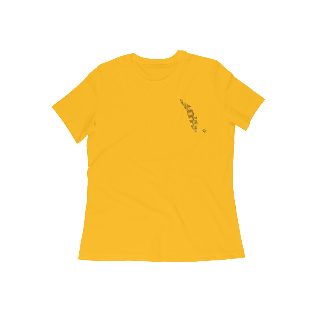 Kerala GeoLingo // Black Print T-shirt for Women