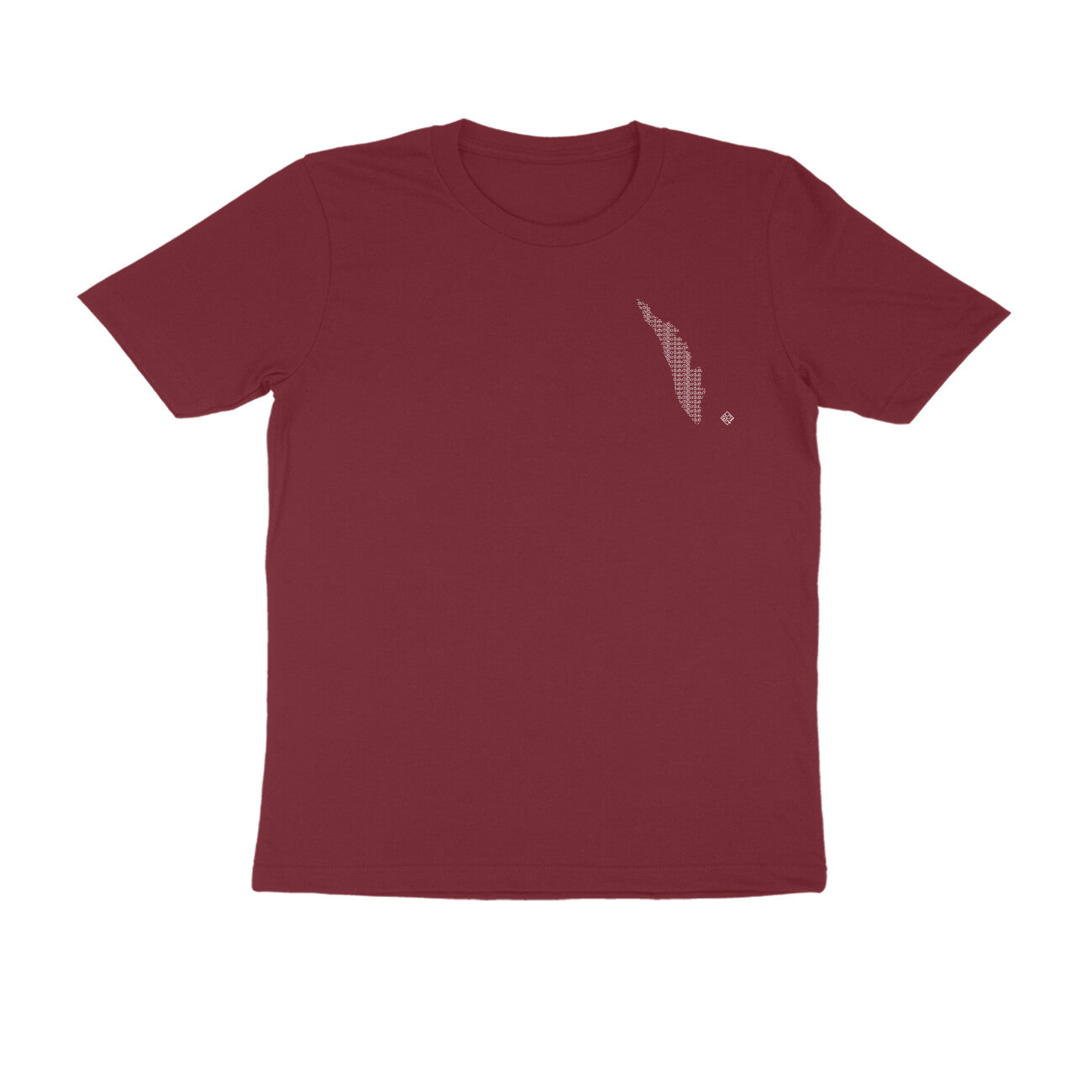Kerala GeoLingo // White Print T-shirt for Men