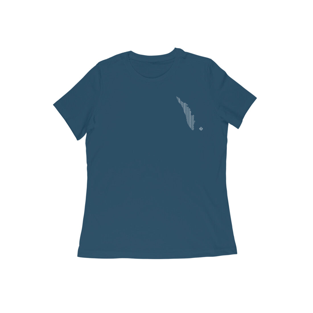 Kerala GeoLingo // White Print T-shirt for Women