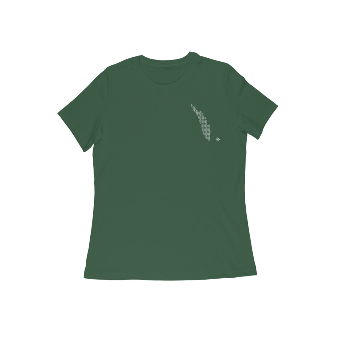 Kerala GeoLingo // White Print T-shirt for Women