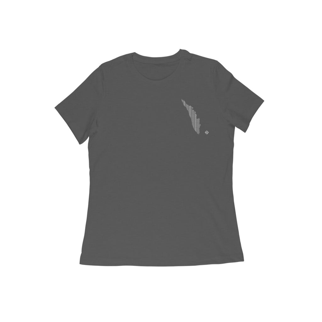 Kerala GeoLingo // White Print T-shirt for Women