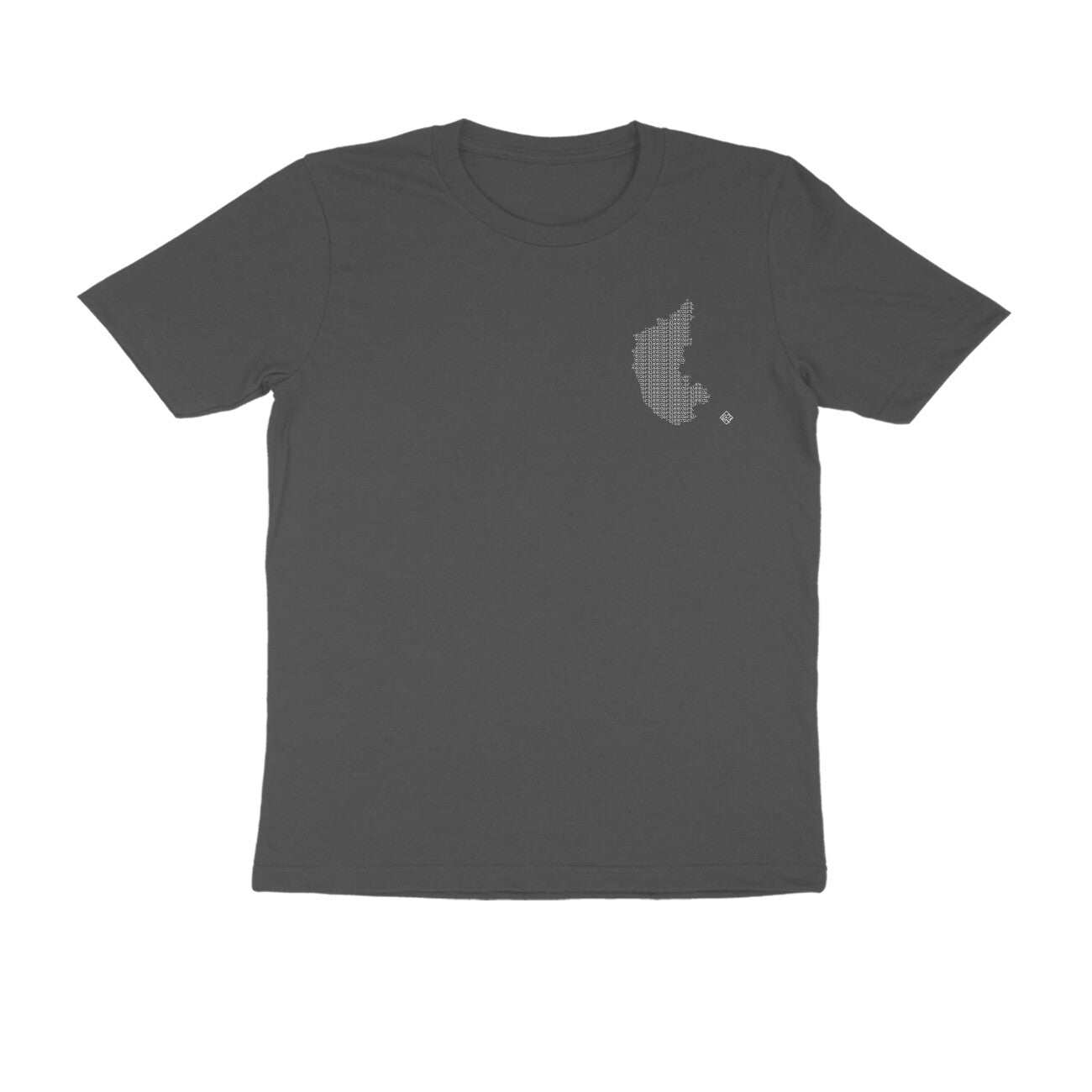 Karnataka GeoLingo // White Print T-shirt for Men