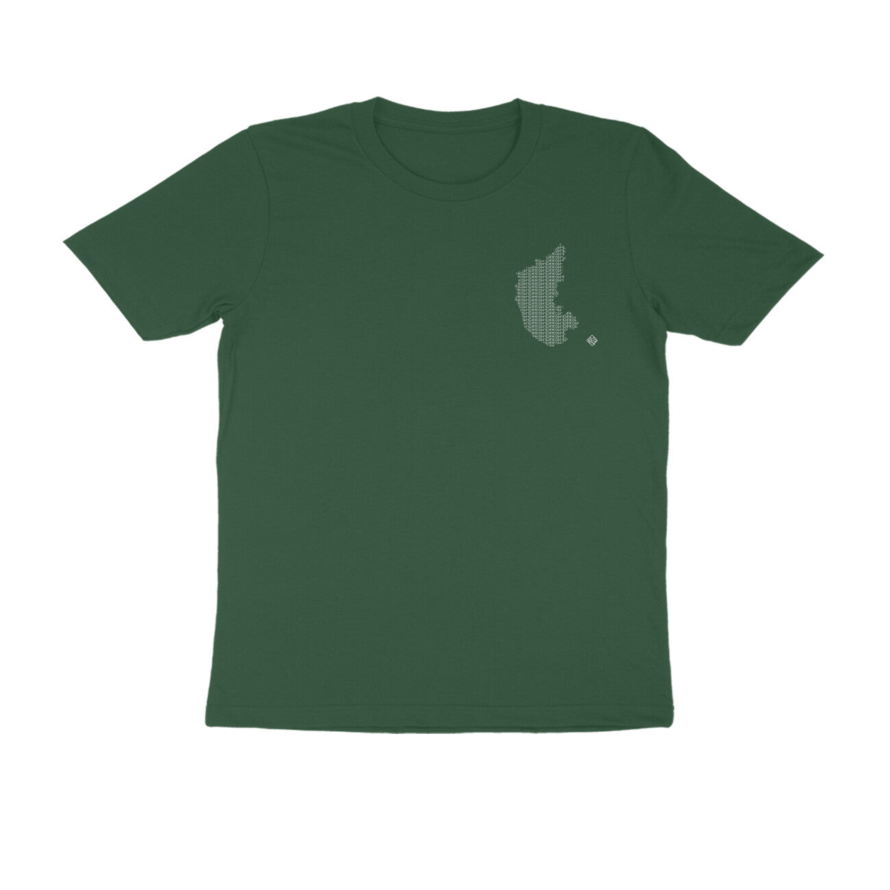 Karnataka GeoLingo // White Print T-shirt for Men