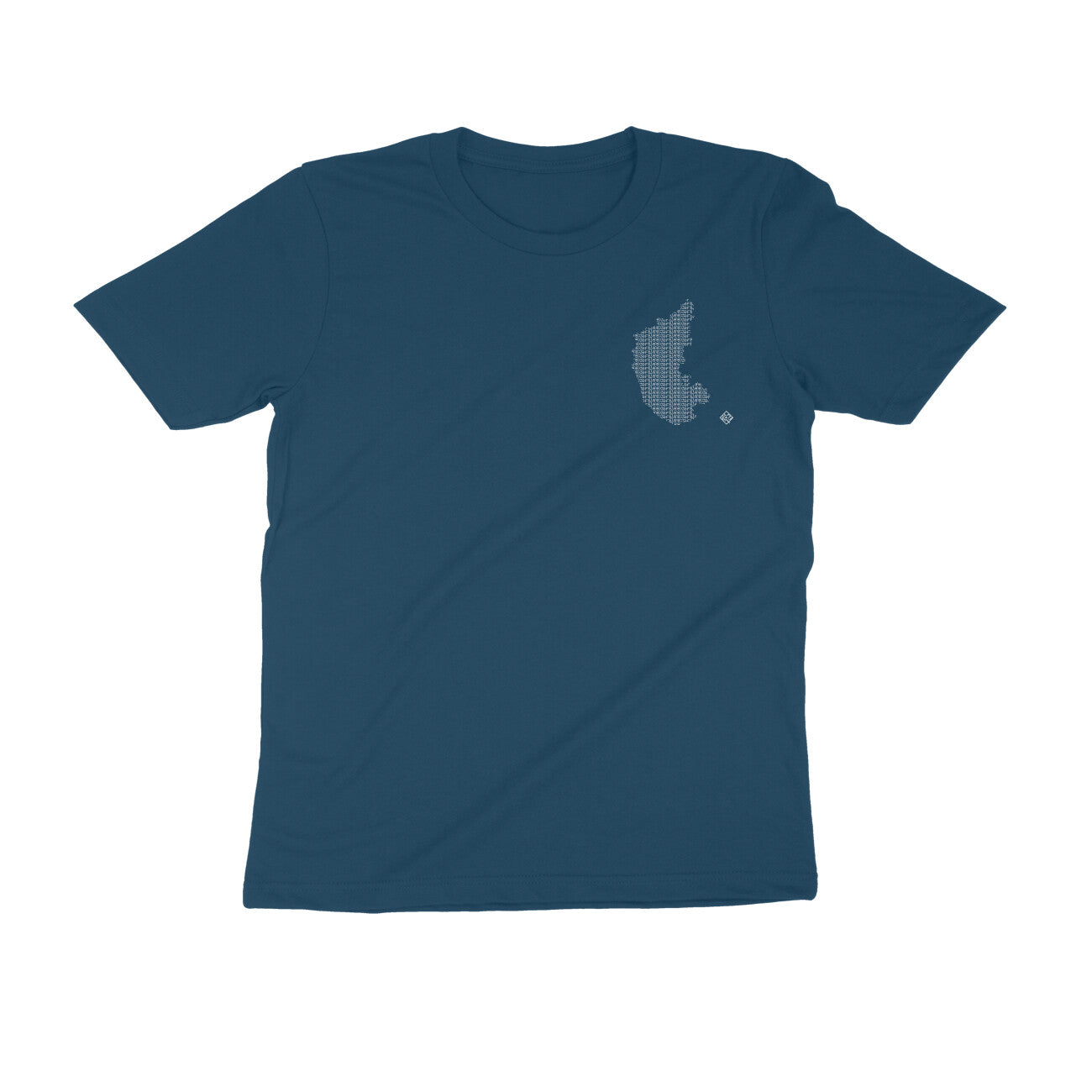 Karnataka GeoLingo // White Print T-shirt for Men