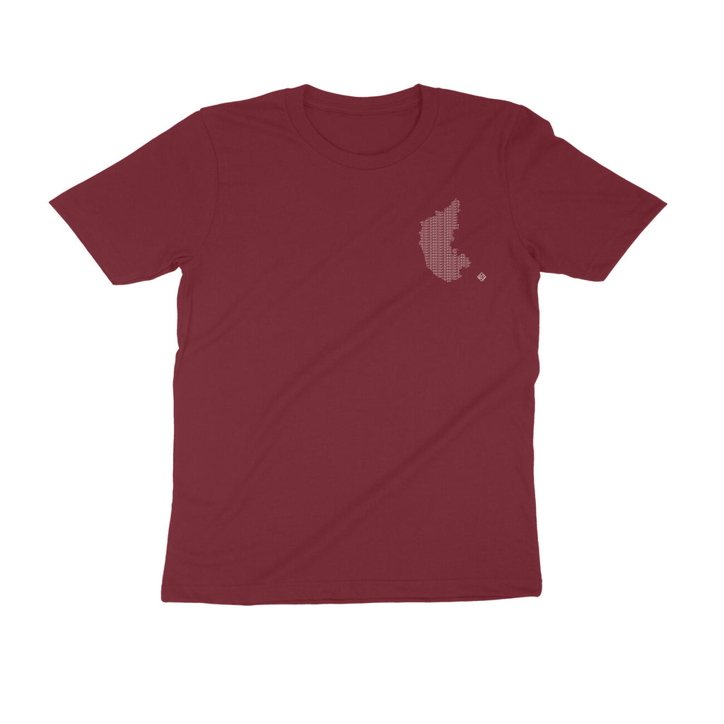 Karnataka GeoLingo // White Print T-shirt for Men