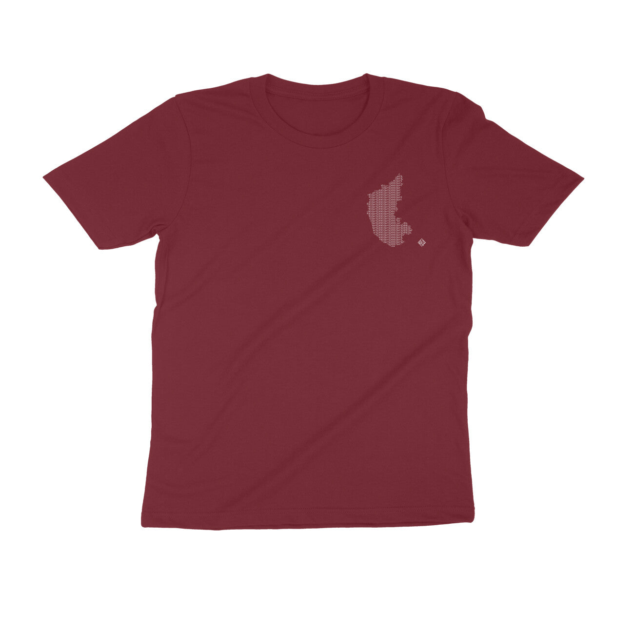 Karnataka GeoLingo // White Print T-shirt for Men