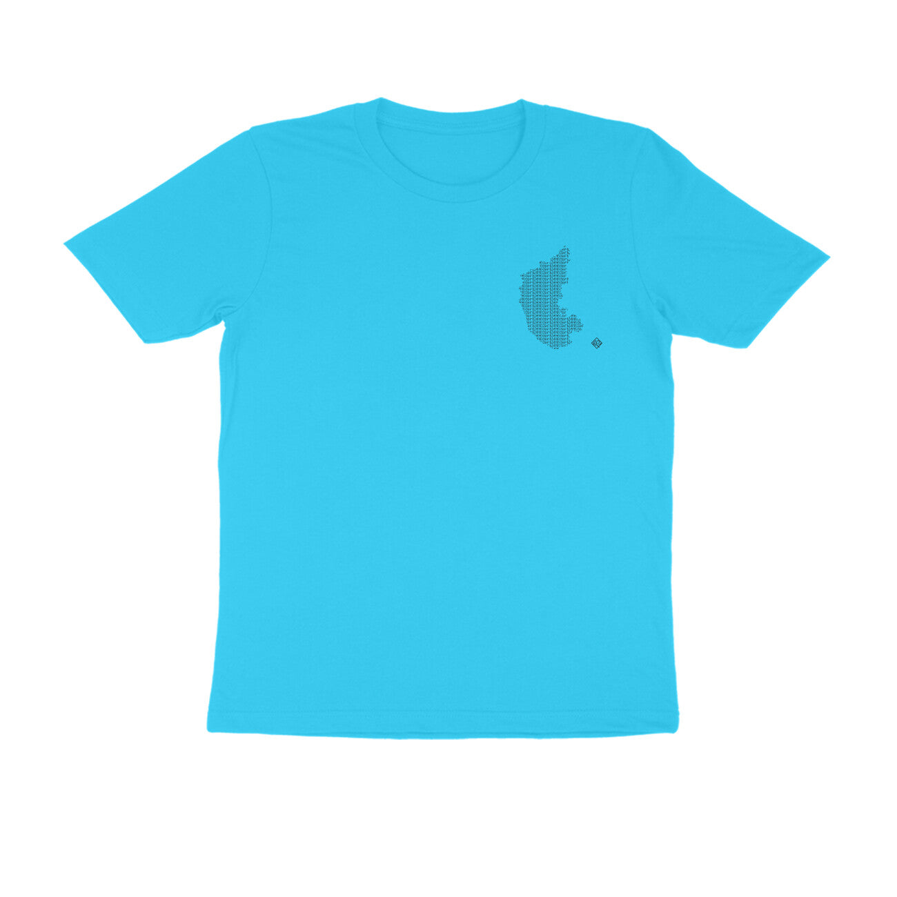 Karnataka GeoLingo // Black Print T-shirt for Men
