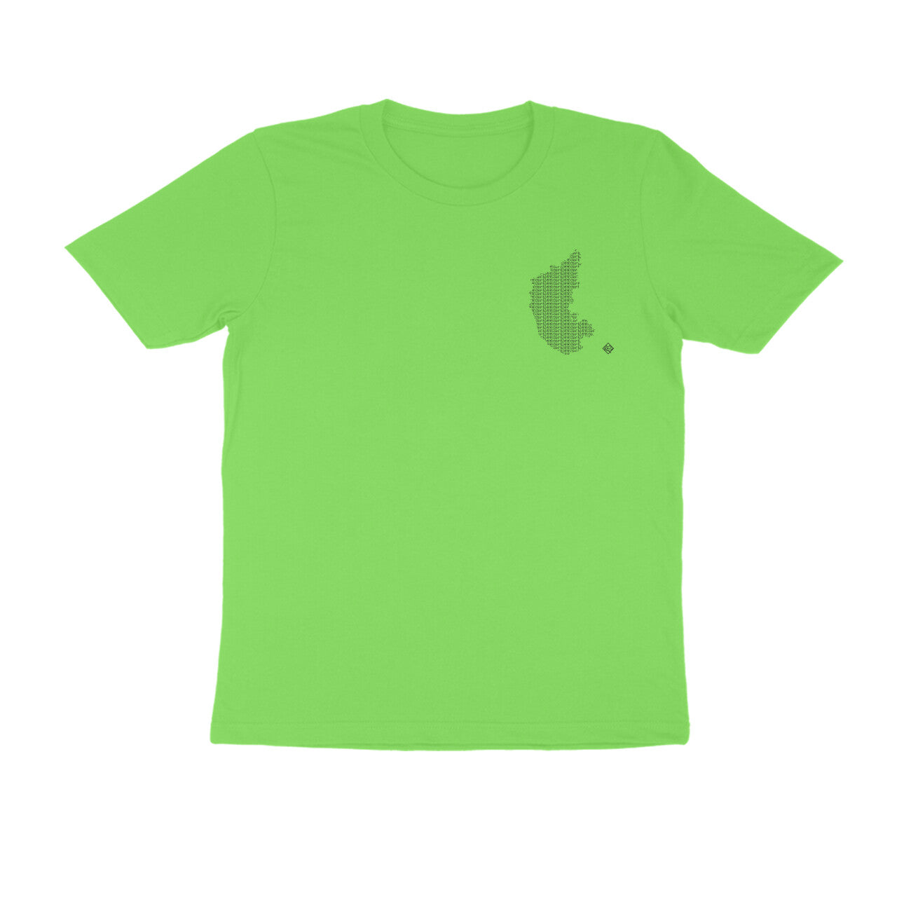 Karnataka GeoLingo // Black Print T-shirt for Men