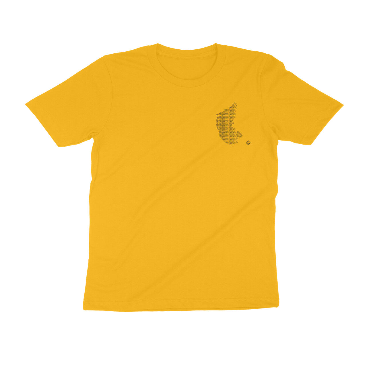 Karnataka GeoLingo // Black Print T-shirt for Men