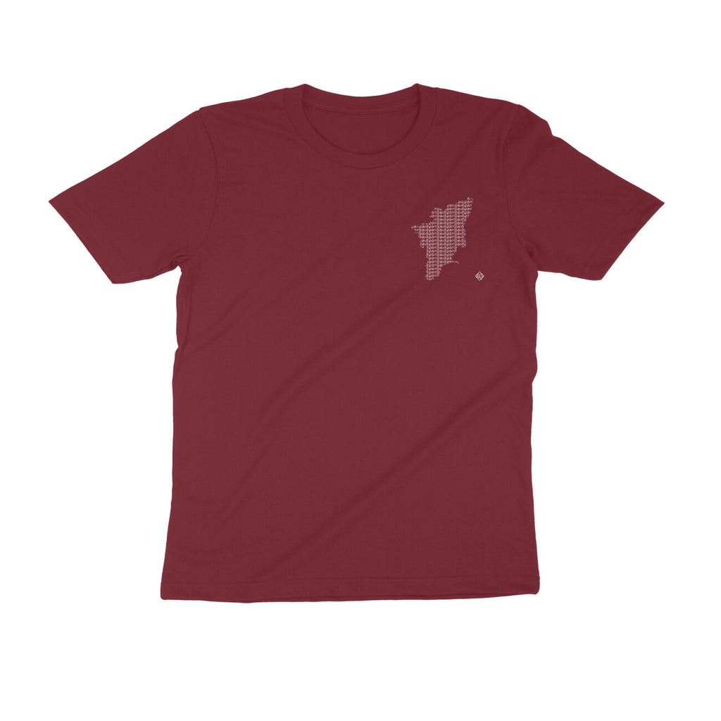 Tamil Nadu GeoLingo // White Print T-shirt for Men