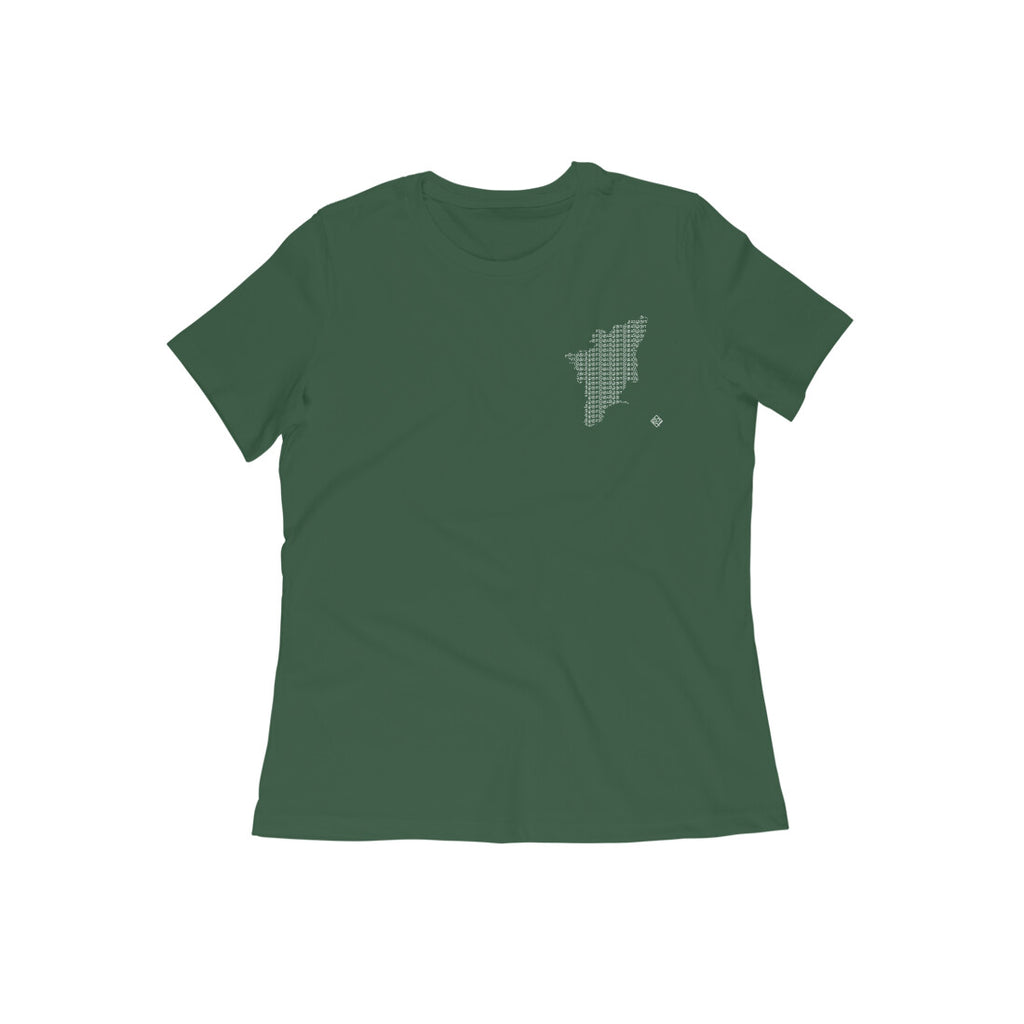 Tamil Nadu GeoLingo // White Print T-shirt for Women