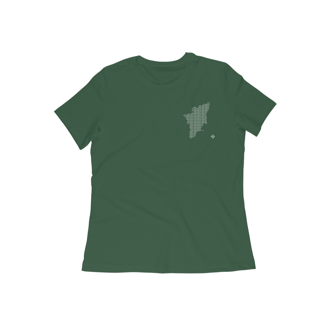 Tamil Nadu GeoLingo // White Print T-shirt for Women