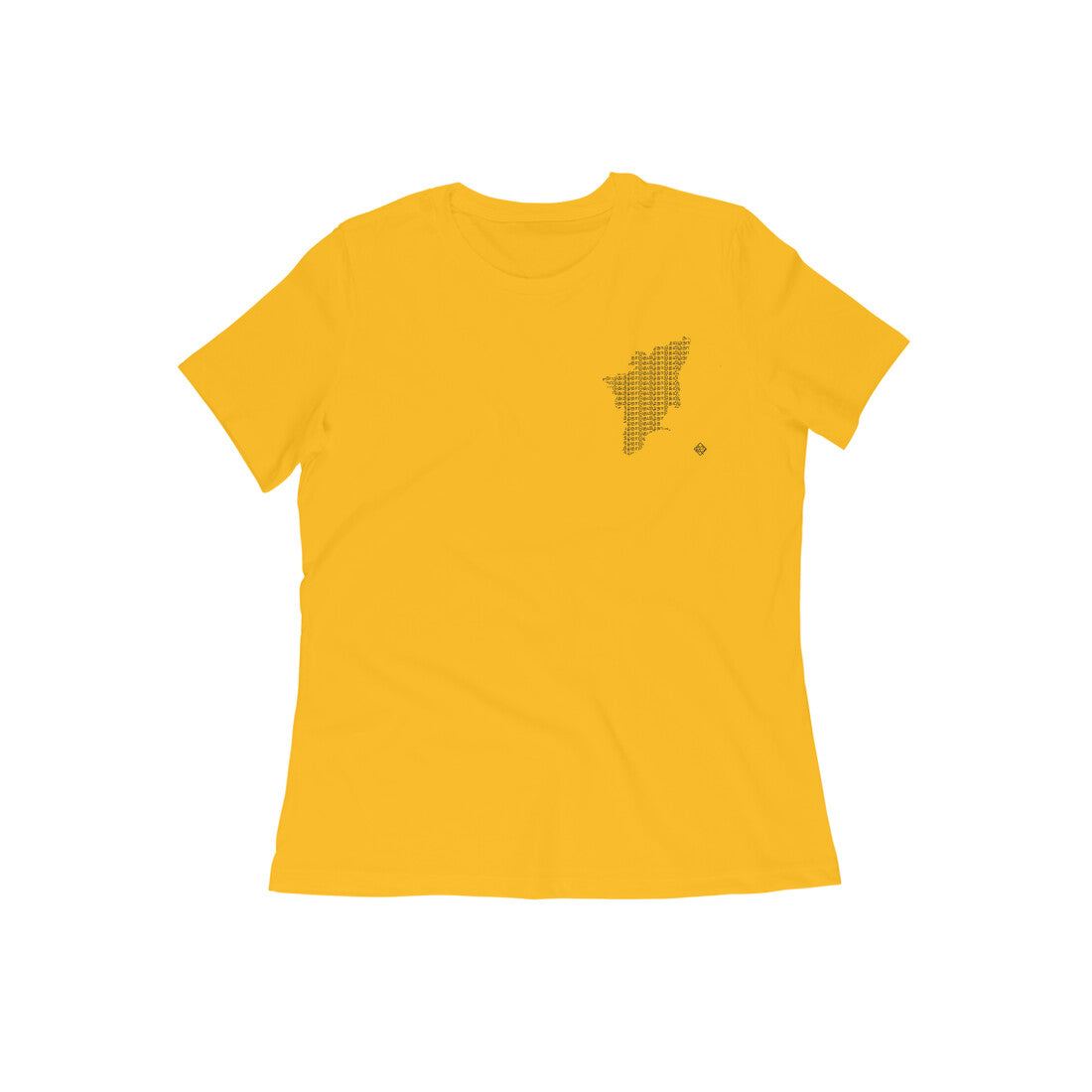 Tamil Nadu GeoLingo // Black Print T-shirt for Women