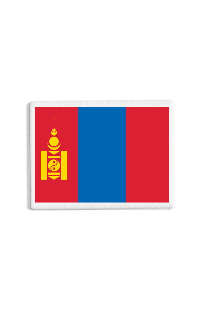 Mongolia Flag Patch White
