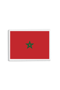 Morocco Flag Patch White